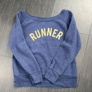 Gold foil runner sweatshirt